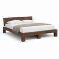 Cama de Casal 160 x 200 cm em Madeira Maciça Castanho Nogueira